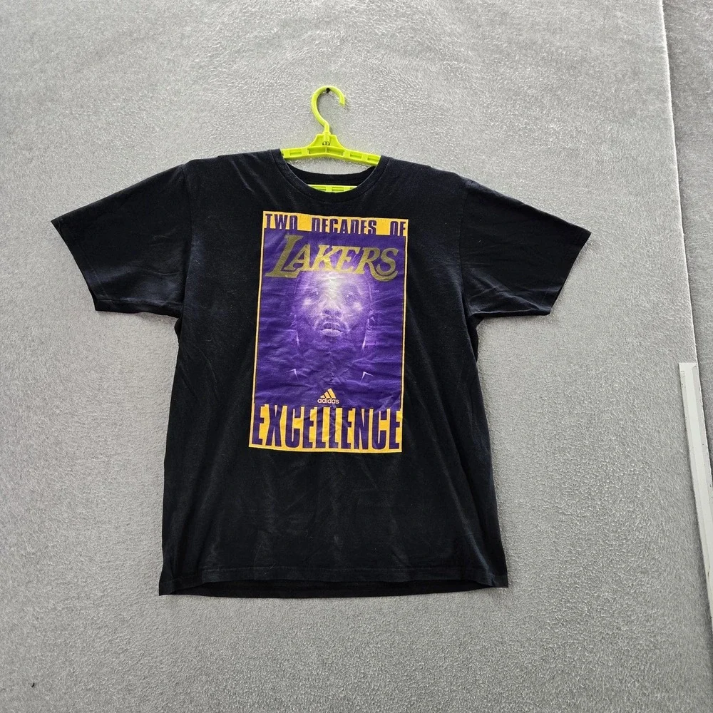 Los Angeles Lakers Men Shirt‎ L Black Adidas Graphic Kobe Bryant The Go-To Tee